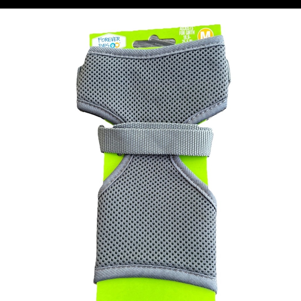 Forever Pals Dog Harness Gray Med. Adjusts For Girth 18.9-25.6” NEW